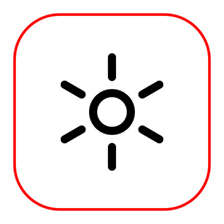 Vector icon of hot sign depicting sunのイラスト素材
