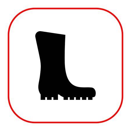 Vector icon of single protective rubber bootのイラスト素材