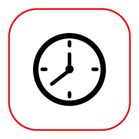 Vector icon of wall clockのイラスト素材