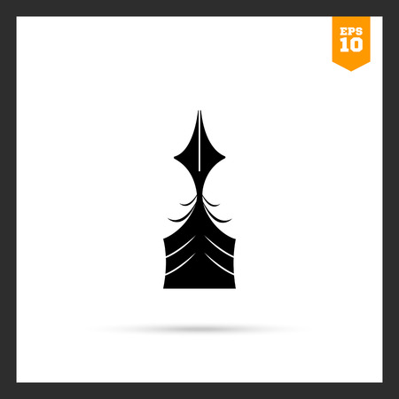 Vector icon of quill pen upper partのイラスト素材