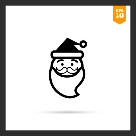 Vector icon of funny Santa Claus faceのイラスト素材