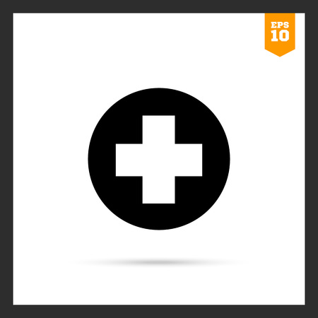 Icon of medical cross sign in circleのイラスト素材