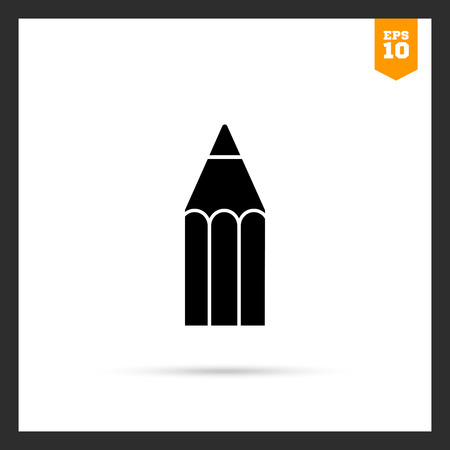 Vector icon of wooden pencil upper part and tipのイラスト素材