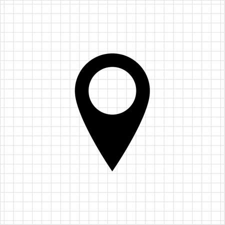Vector icon of blank map pointer pinのイラスト素材