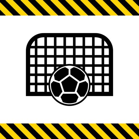 Vector icon of football ball and goalのイラスト素材
