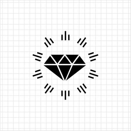 Shining diamond iconのイラスト素材