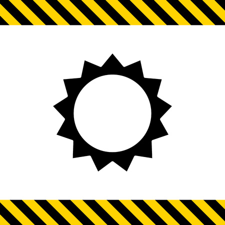 Icon of stylized sun with beamsのイラスト素材