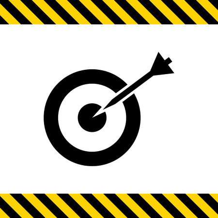 Icon of dart hitting targetのイラスト素材