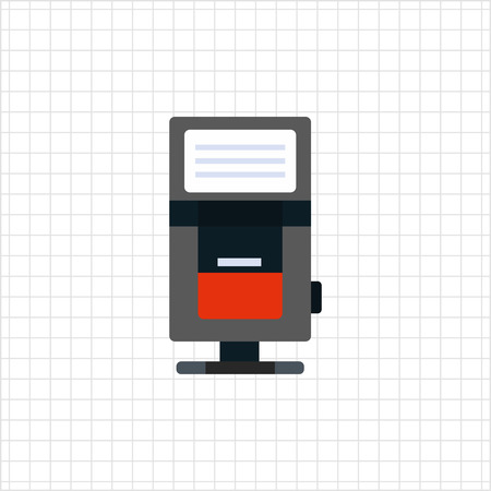 Vector icon of electronic flash tube lamp for cameraのイラスト素材