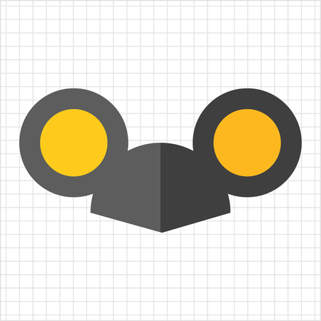 Vector icon of black cap with mouse earsのイラスト素材