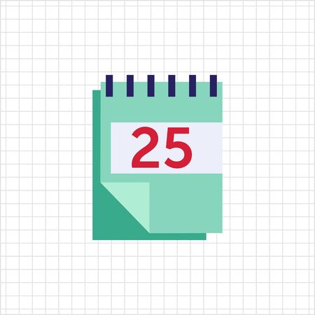 Icon of block calendar with date pageのイラスト素材