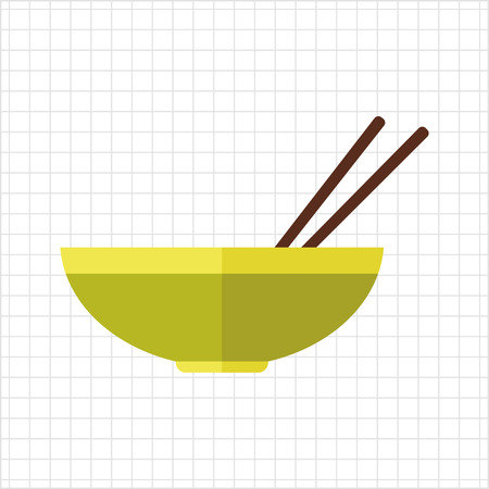 Icon of bowl and chopsticksのイラスト素材