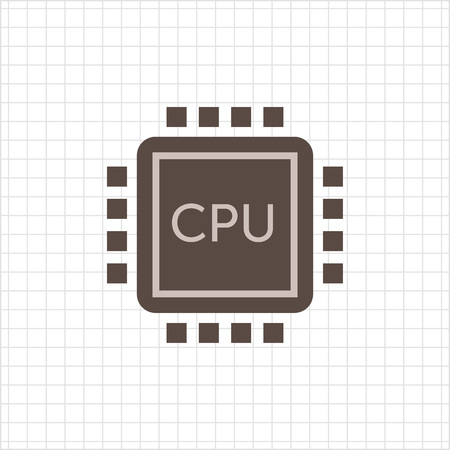 Icon of central processing unitのイラスト素材