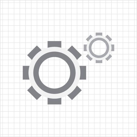 Gear wheels iconsのイラスト素材