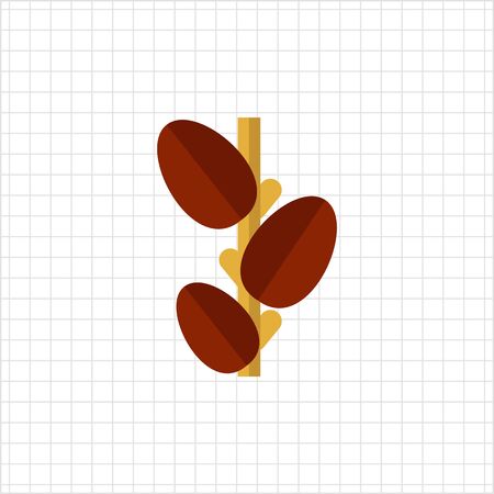 Vector icon of growing raw coffee beansのイラスト素材
