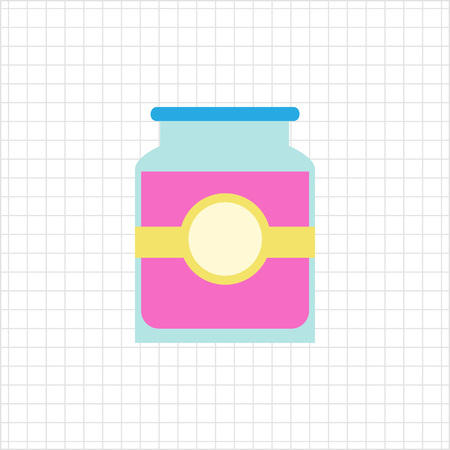 Icon of jam jar with labelのイラスト素材
