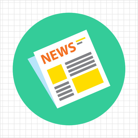 Icon of folded newspaperのイラスト素材