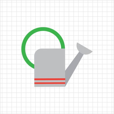 Vector icon of grey metal watering canのイラスト素材