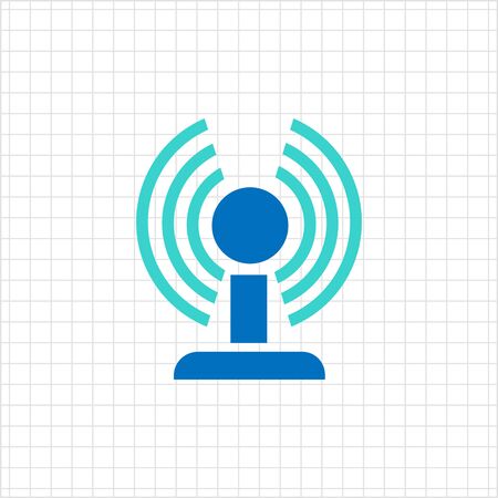 Icon of wifi router in circleのイラスト素材