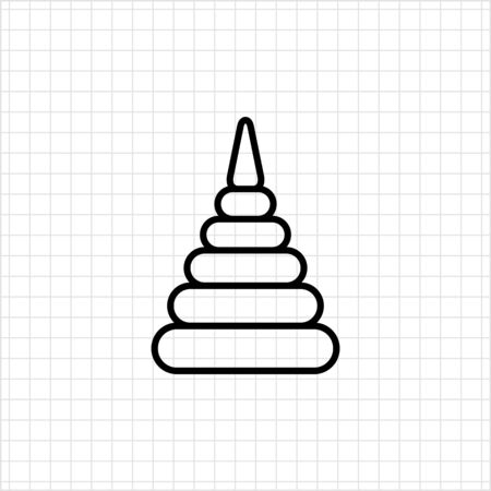 Stacking toy iconのイラスト素材