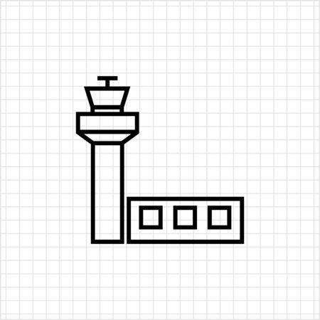 Icon of air terminal buildingのイラスト素材