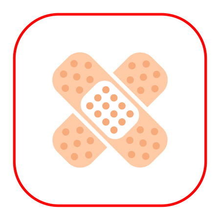 Icon of crossed pieces of adhesive plasterのイラスト素材