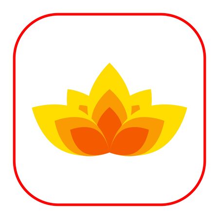 Icon of lotus blossomのイラスト素材