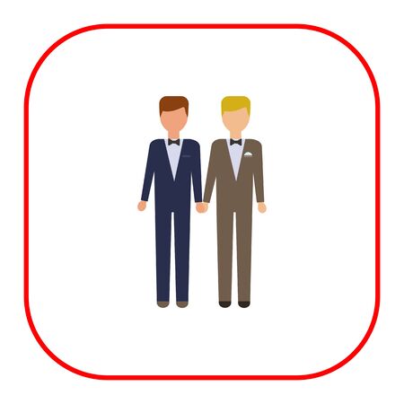 Icon of two bridegroomsのイラスト素材