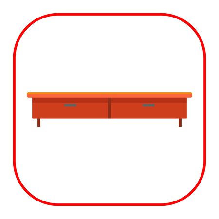 Icon of traditional wooden TV standのイラスト素材