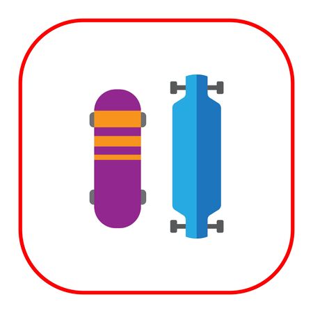 icon of two different skateboard typesのイラスト素材