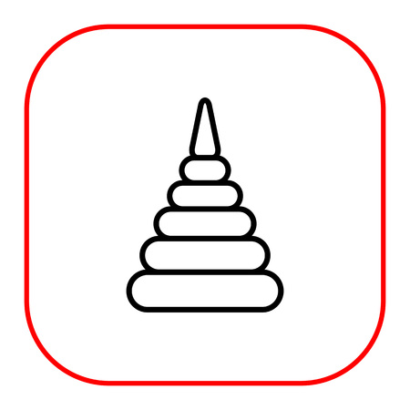 Stacking toy iconのイラスト素材
