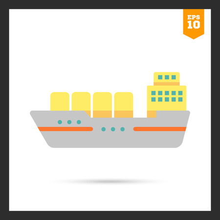 Cargo ship iconのイラスト素材