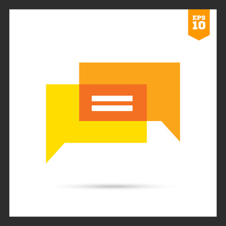 Icon of overlapping speech bubbles with dotsのイラスト素材