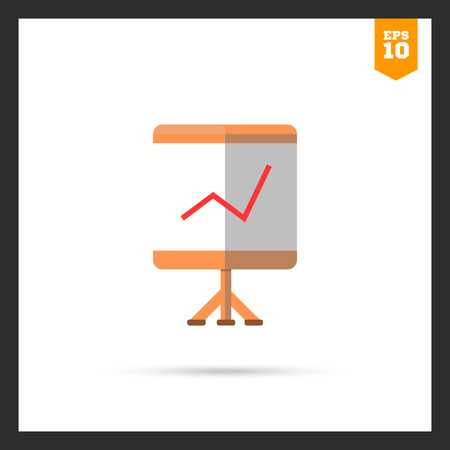 Icon of growing graph on standのイラスト素材
