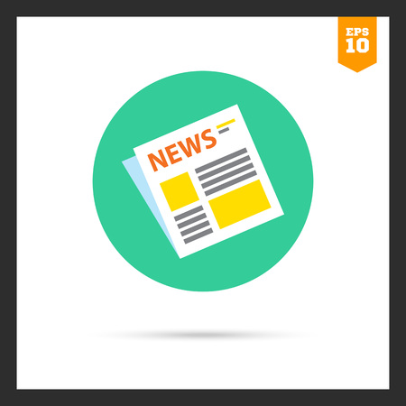 Icon of folded newspaperのイラスト素材