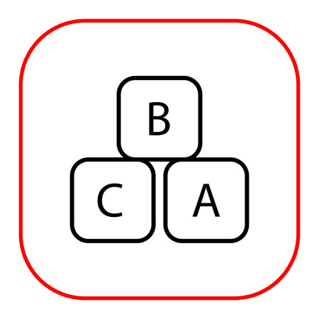 Icon of toy cubes with alphabetのイラスト素材