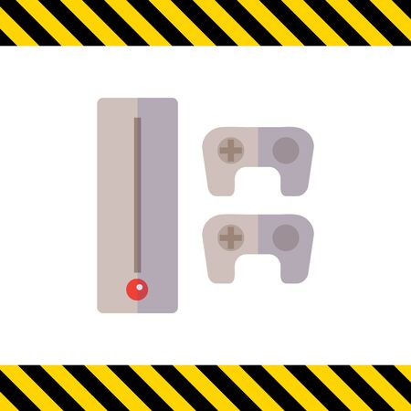 Icon of game console with two joysticks