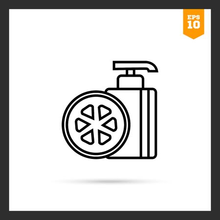 Icon of cosmetic pump bottleのイラスト素材