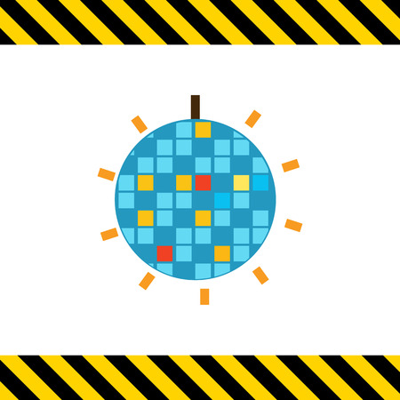 Multicolored vector icon of shiny disco ballのイラスト素材