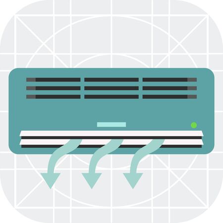 Multicolored vector icon of air conditioning deviceのイラスト素材