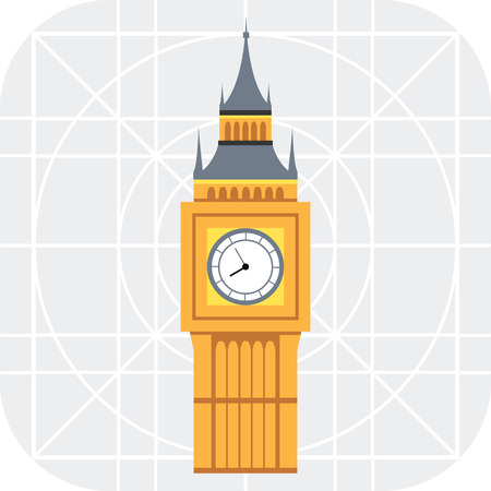 Icon of Big Ben towerのイラスト素材