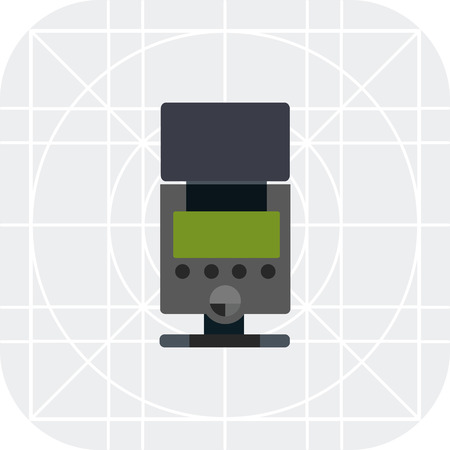 Vector icon of electronic flash tube lamp for cameraのイラスト素材