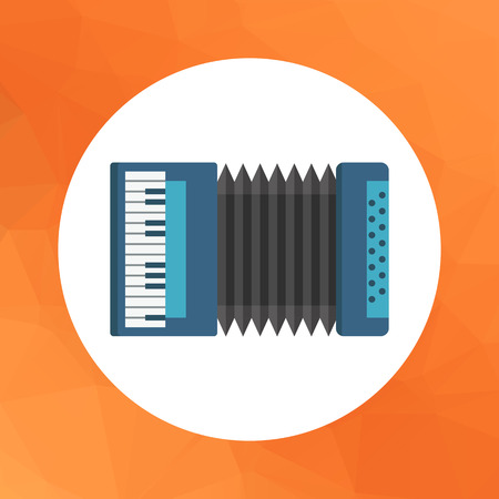 Multicolored vector icon of blue classic accordionのイラスト素材