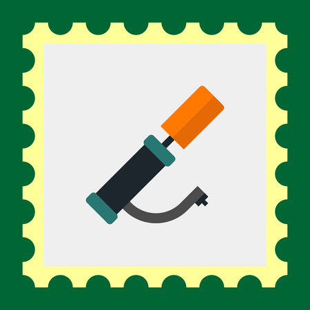 Multicolored vector icon of hand air pumpのイラスト素材