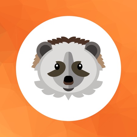 Multicolored vector icon of panda headのイラスト素材