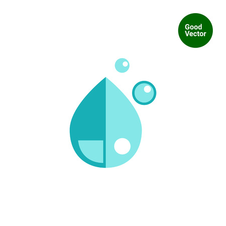 Multicolored vector icon of liquid dropsのイラスト素材