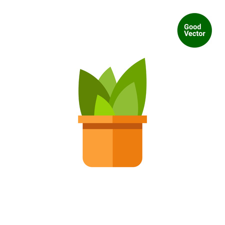 Multicolored vector icon of flowers in potのイラスト素材