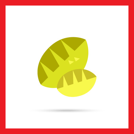Multicolored vector icon of two mangoのイラスト素材