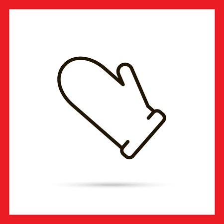 Oven mitten iconのイラスト素材