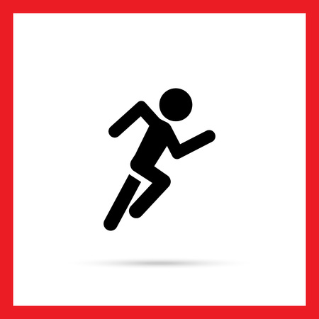 Icon of running man silhouetteのイラスト素材